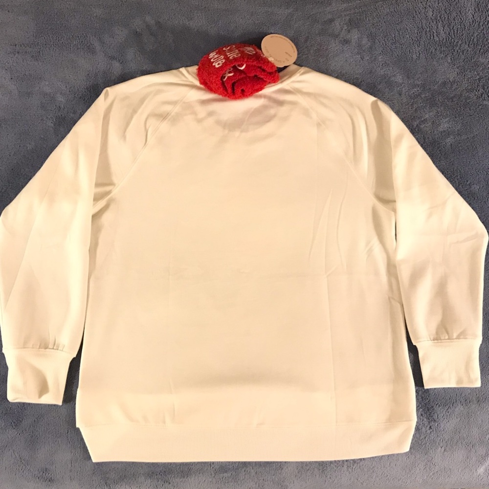 Philosophy Sweatshirt and Sock Gift Set Ivory/Red - Picture 13 of 16